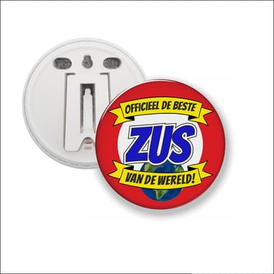 Button Met Clip 58 MM - Officieel De Beste Zus Van De Wereld