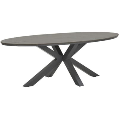 Garden Impressions Edison tuintafel - ovaal - 280 cm - grey teak Vironwood
