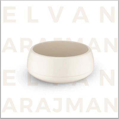 Sierpotten - crème L Elvan Arrangement Pot - Set van 2 lage bloempotten - met drainagesysteem