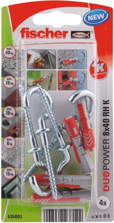 Fischer 535003 DuoPower 8 x 40 RH K NV Pluggenset 40 mm 8 mm 1 set(s)