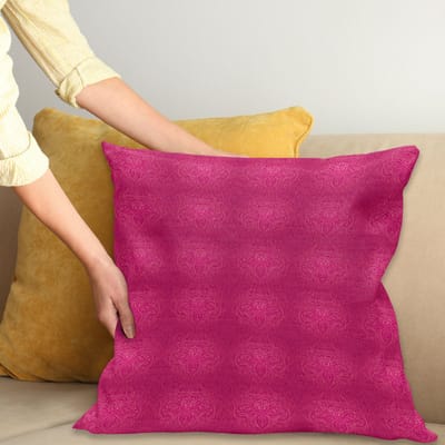 ABAKUHAUS Victoriaanse kussenhoes – Magenta roze – 45x45 cm – dubbelzijdig bedrukt