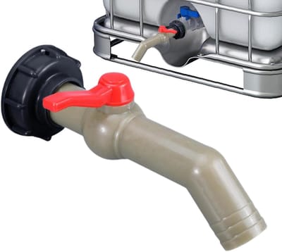 Regenton Kraan Set - Watertank Adapter - Tuin Bewatering - Lekdicht Mechanisme - 20 cm Lengte - Grijs