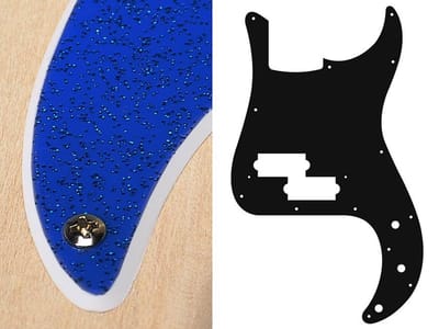 Boston PB-215-SBU pickguard, Puncher bass, standard, 2 ply, sparkling blue