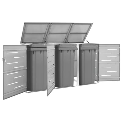 vidaXL - Containerberging - driedubbel - 207x77,5x115 - cm - roestvrij - staal
