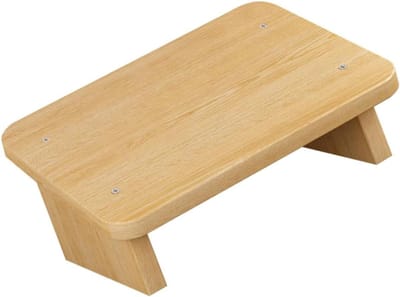 Houten Voetenbank - Krukje - Comfortabel Zitten - Ergonomisch Ontwerp - 30x24x14 cm - Natuurlijk Hout