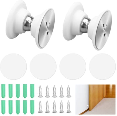 JHUBERS- Deurstopper Magnetisch - Deurbuffer Siliconen - Deurstoppers voor Binnen - Deurvastzetter met Schokdemping - Zelfklevend - 2 Stuks - Deurhouder