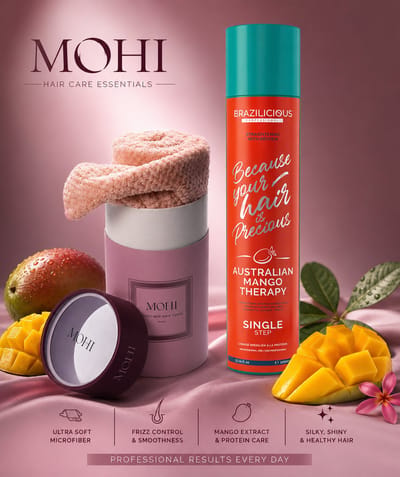 BraziliCious Australian Mango Therapy Keratine, 1000ml + Microfiber Hair Towel