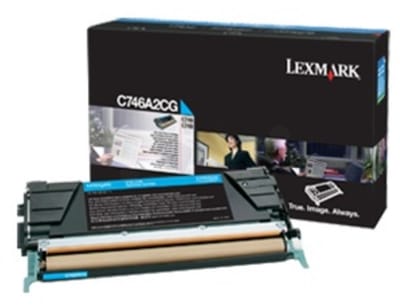C746, C748 tonercartridge cyaan 7.000 pagina's corporate
