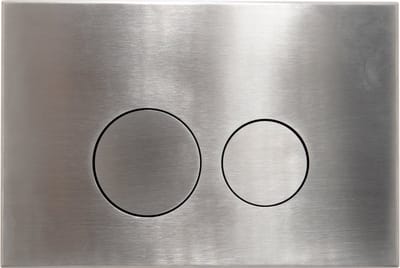QeramiQ Push Bedieningspaneel - Frontbediening - Rond RVS - Voor Geberit UP320/UP720