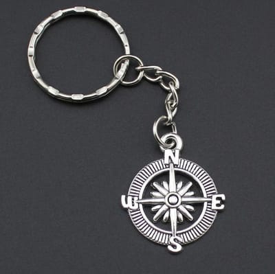 *** Kompas Sleutelhanger - Richting Roos Kompas - Zeeman Sleutelhanger - van Heble® ***