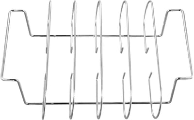 Roosterhouder voor Steaks en Ribs, Herbruikbare Grillstand voor Varkensribben, 5 Rijen, Perfect voor Barbecue en Roken, 31 x 25 x 7.3 cm