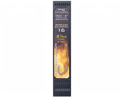 Drennan Onderlijnen Acolyte Silverfish Barbless (15cm) - Maat : Haak 16 - 0.12mm