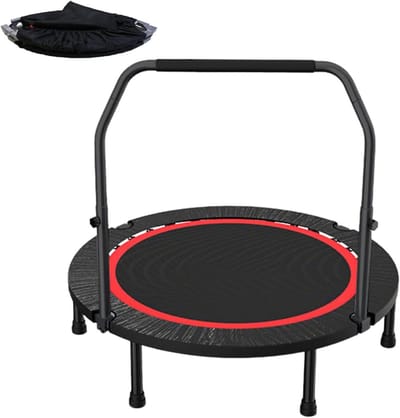 Opvouwbare Minitrampoline - Fitness Rebounder - Binnen Fitness - 882lbs Capaciteit - 40 inch - Zwart