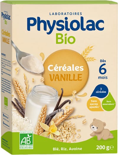 Physiolac Biologische Vanille Granen Vanaf 6 Maanden 200 g
