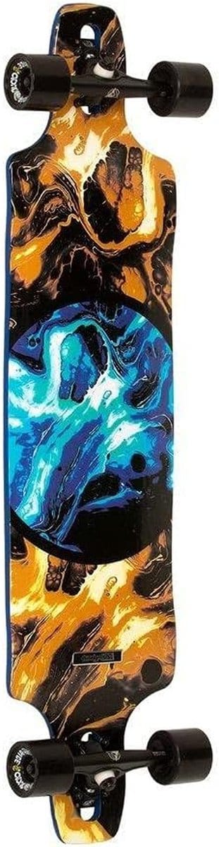 Longboard - Skateboard - Cruisen Staan - W-Concave Vorm - 41 inch - Blauw Goud