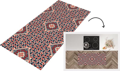 Keukenloper - Loper keuken - Design - Borduren - Motief - Patronen - 120x50 cm - Keukenloper vinyl