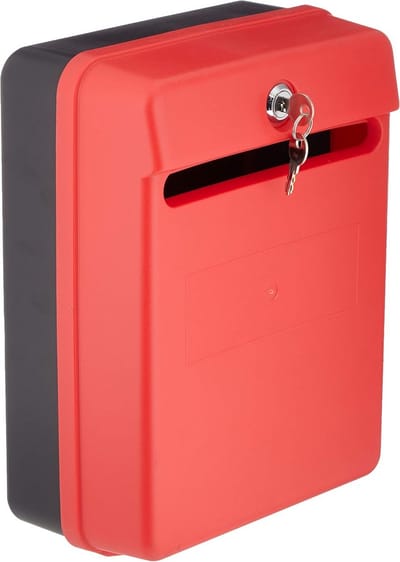 Wandmonteerbare suggestiebox en brievenbus met slot