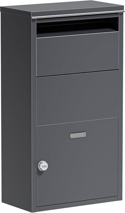 Pakketbus - Staande brievenbus - Pakketten ontvangen - Slim inlegsysteem - 41 x 22 x 75 cm - Antraciet