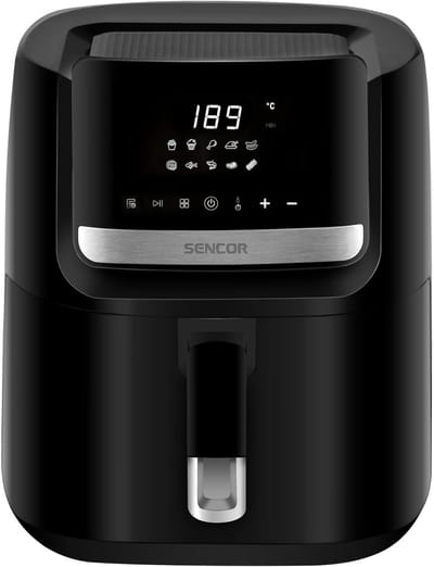 Heteluchtfriteuse - Airfryer - Gezond Frituren - Groot 6.5L Bakje - 1600 Watt - Zwart