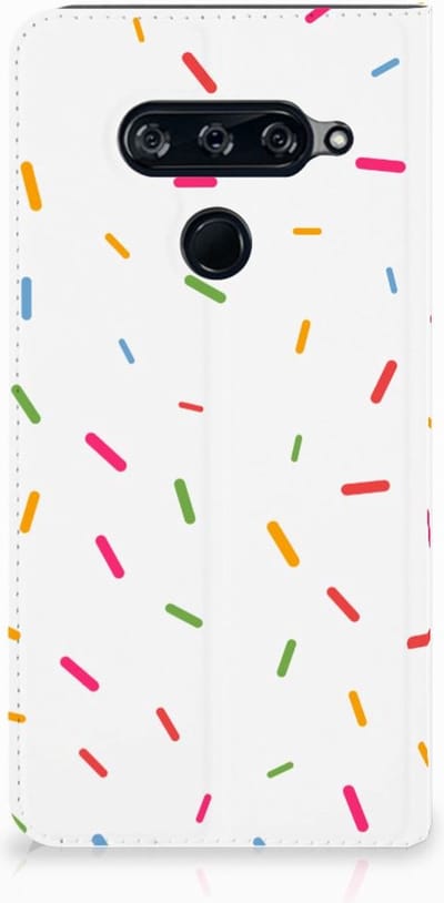 LG V40 Thinq Flip Style Cover Donut Roze