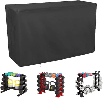 Halterrek Beschermhoes - Gewichtsstel Cover - Fitness UItrusting - Waterdichte Coating - 53 x 685 cm - Zilver