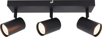 Olucia - ELENA - Plafondlamp - Zwart - 3L - Vorm: Rechthoek