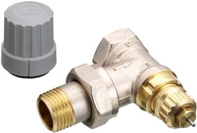 Danfoss Ventielhuis RA-FN 15 R 1/2, hoek, vernikkeld, Inb,i,d,retour, 013G3227