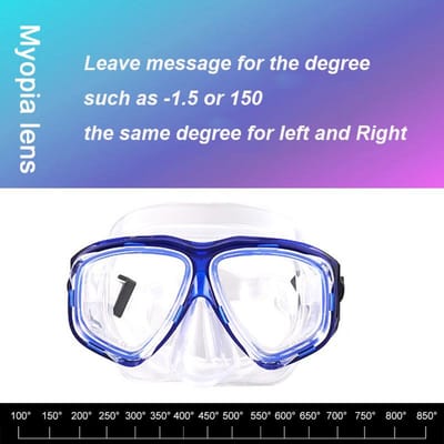 -1,5 Tot -8,5 Myopie Volwassenen Siliconen HD Helder Anti-Mist Duikbrillen Maskers Op Maat Voor Linker Rechter Ogen Verschillende Sterktes Li Praktisch Gebruik