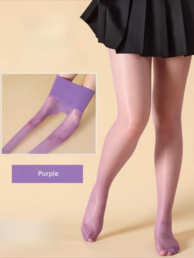 Naadloze 5D Ultra-Dunne Panty's Voor Vrouwen Sexy Strakke Pasvorm Olie-Glanzend Transparante Kousen Ademend Scheurvast Clubwear 1XL