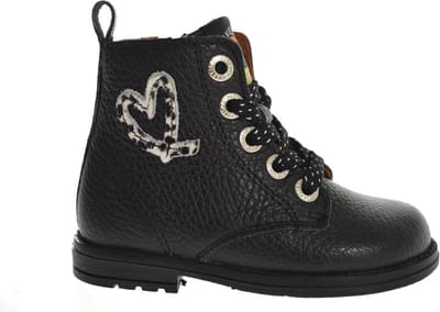 Develab 42794 Veterboots - Laarzen Met Veters - Meisjes - Zwart - Maat 23