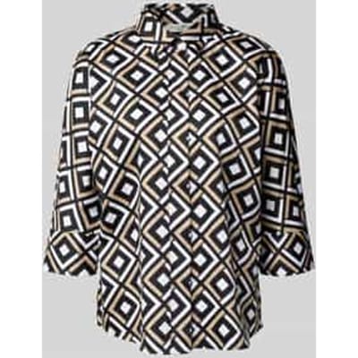 Regular fit overhemdblouse met 3/4-mouwen