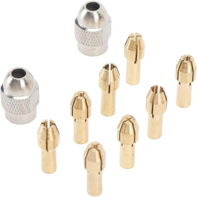 10 STUKS Boorhouder Spanset Messing Elektrische Boor Sleutelloze Bit Spanhouder Snelwissel Adapter Gereedschap