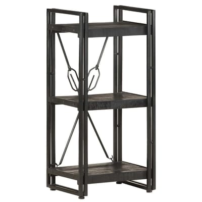 vidaXL - Boekenkast - met - 3 - schappen - 40x30x80 - cm - massief - mangohout