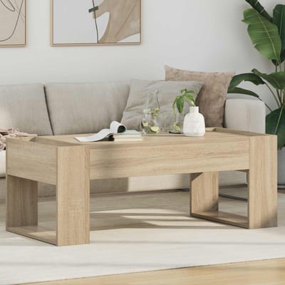 vidaXL - Salontafel - Sonoma - Eik - 110 - x - 50 - x - 41 - cm - Bewerkt - hout