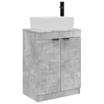 vidaXL - Badkamer - Vanity - met - Wastafel - Betongrijs - 54 - x - 35 - x - 83 - cm