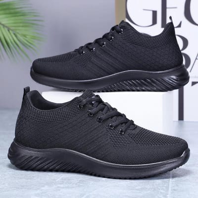 Herenschoenen Sneakers Nieuwe Zachte Alleen Ademende Schoenen Casual Mesh Heren Hardloopschoenen Mode Schoenen Multifunctionele Boardschoenen 44 white