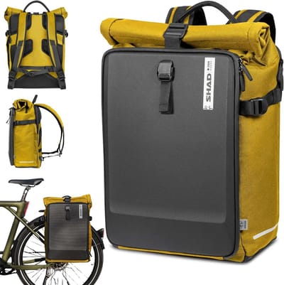 Fietsrugzak - Hybride Tas - Dagelijks Gebruik - Waterdichte Bescherming - 22 Liter - Zonnig Geel