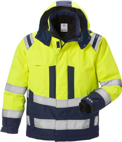 Fristads Hi Vis Airtech® Winterjack Klasse 3 4035 Gtt - Hi-Vis geel/marineblauw - XL