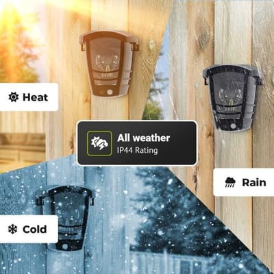 HOFTRONIC Clark - Solar wandlamp lantaarn - 3000K warm wit - IP44 waterdicht - Zwart - klassiek