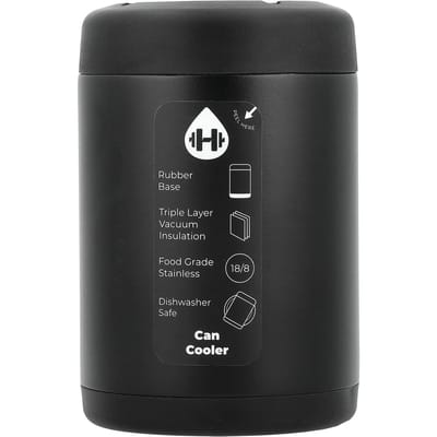 Standaard Blikkoeler, Zwart, 12oz gray