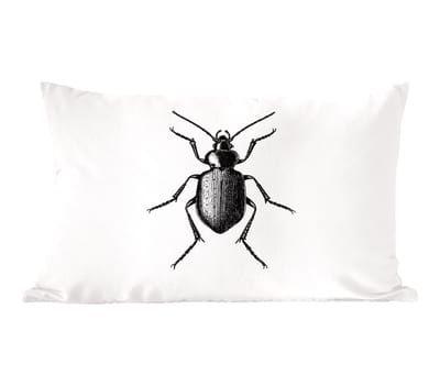 Sierkussens - Kussentjes Woonkamer - 50x30 cm - Kever - Dieren - Vintage - Zwart wit