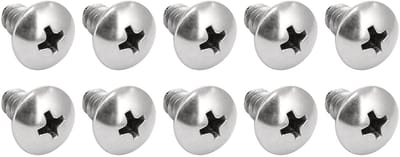 Kruiskop zelftappende schroeven M5 x 12 mm - 10 stuks van 316 roestvrij staal voor houtbewerking en onderhoud, ideaal voor constructie en reparatie