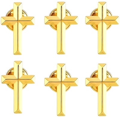 VANDAAG VERZONDEN - Kruis speld - 2 STUKS - Goud - Christelijk - Accessoires Broche Pin