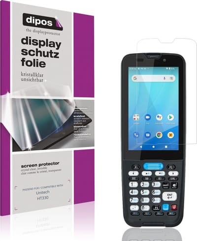dipos – 4x Beschermfolie geschikt voor Unitech HT330 | Krasbestendige & heldere Screenprotector Ultra-Thin