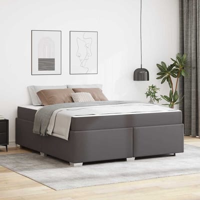 vidaXL - Bedframe - Grijs - 180 - x - 200 - cm - PVC
