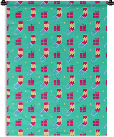 Wandkleed - Wanddoek - Sokken - Cadeau - Patroon - 150x200 cm - Wandtapijt