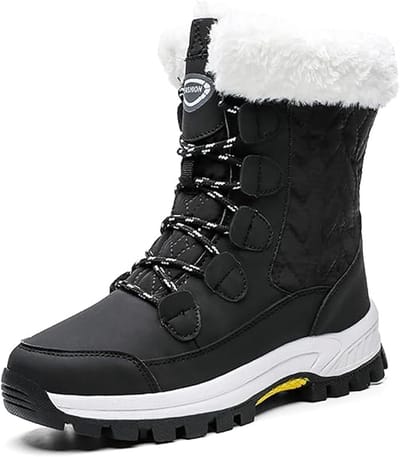 Snowboots Waterdichte -Warme Sneeuwlaarzen met Bontvoering - Antislip Voor Buiten - Halverwege Kuit - Comfortabel voor Wandelen-39 maat