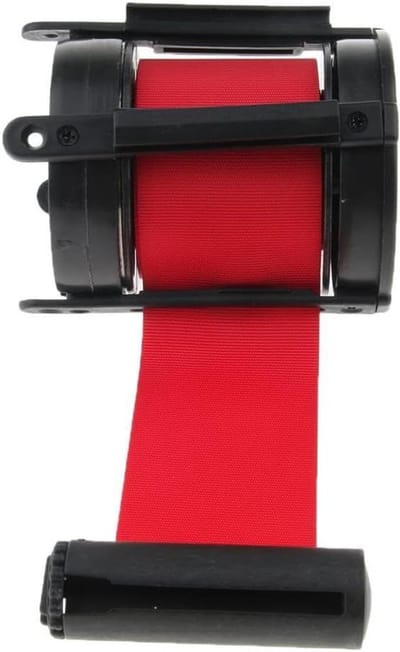 Uitschuifbare Afzetpaal - Afzetlint paal - Veiligheid Creëren - Bevestiging aan reling - 5m - Rood