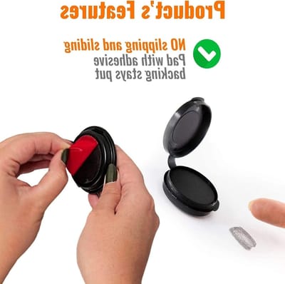 Professionele Vingerafdrukdoos met Zwarte Inktpad voor Identificatie en Beveiliging, Ideaal voor Notarissen en Documenten