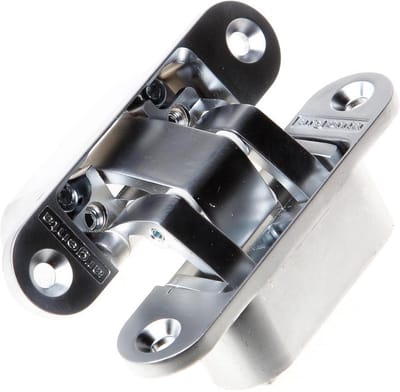 Scharnier - Mat chroom - Zamac - Argenta - Verdekte Argenta invisible small mat chroom 95x23 mm